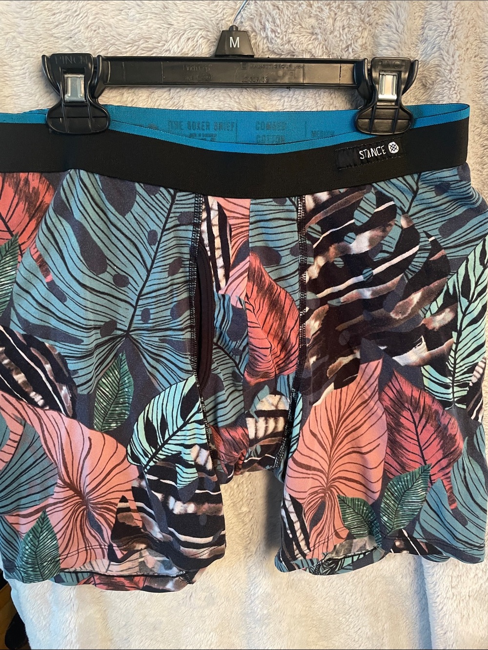 Stance Boxer Briefs in Coral, Teal & Black Tropical Print